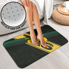 Personalised Tasmania Oztag Bathroom Set Black Gold Aboriginal Pattern