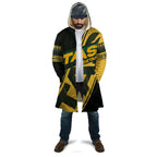 Personalised Tasmania Oztag Cloak Black Gold Aboriginal Pattern