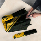 Personalised Tasmania Oztag Umbrella Black Gold Aboriginal Pattern