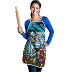 Personalized Cronulla Sutherland Sharks Rugby Christmas Apron Holiday Mascot Graphic Art Festive Lights Bow