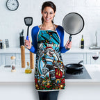 Personalized Cronulla Sutherland Sharks Rugby Christmas Apron Holiday Mascot Graphic Art Festive Lights Bow