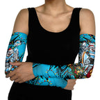 Personalized Cronulla Sutherland Sharks Rugby Christmas Arm Sleeves Holiday Mascot Graphic Art Festive Lights Bow