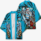 Personalized Cronulla Sutherland Sharks Rugby Christmas Kimono Holiday Mascot Graphic Art Festive Lights Bow