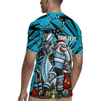 Personalized Cronulla Sutherland Sharks Rugby Christmas Rugby Jersey Holiday Mascot Graphic Art Festive Lights Bow