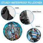 Personalized Cronulla Sutherland Sharks Rugby Christmas Spare Tire Cover Holiday Mascot Graphic Art Festive Lights Bow