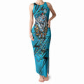 Personalized Cronulla Sutherland Sharks Rugby Christmas Tank Maxi Dress Holiday Mascot Graphic Art Festive Lights Bow