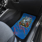 Personalized Newcastle Knights Rugby Christmas Car Mats Holiday Mascot Graphic Art Festive Lights Bow
