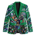 Personalized New Zealand Warriors Rugby Christmas Blazer Holiday Mascot Graphic Art Festive Lights Bow