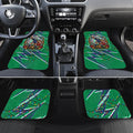 Personalized New Zealand Warriors Rugby Christmas Car Mats Holiday Mascot Graphic Art Festive Lights Bow