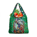 Personalized New Zealand Warriors Rugby Christmas Grocery Bag Holiday Mascot Graphic Art Festive Lights Bow