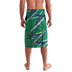 Personalized New Zealand Warriors Rugby Christmas Lavalava Holiday Mascot Graphic Art Festive Lights Bow