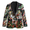 Personalized South Sydney Rabbitohs Rugby Christmas Blazer Holiday Mascot Graphic Art Festive Lights Bow