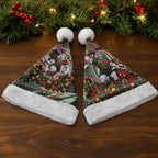 South Sydney Rabbitohs Rugby Christmas Santa Hat Holiday Mascot Graphic Art Festive Lights Bow