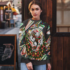 Personalized South Sydney Rabbitohs Rugby Christmas Ugly Christmas Sweater Holiday Mascot Graphic Art Festive Lights Bow