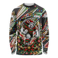 Personalized South Sydney Rabbitohs Rugby Christmas Long Sleeve Shirt Holiday Mascot Graphic Art Festive Lights Bow