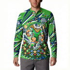 Personalized Canberra Raiders Rugby Christmas Button Sweatshirt Holiday Mascot Graphic Art Festive Lights Bow