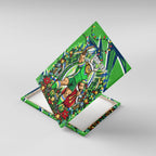 Personalized Canberra Raiders Rugby Christmas Canvas Wall Art Holiday Mascot Graphic Art Festive Lights Bow