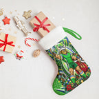 Canberra Raiders Rugby Christmas Stocking Holiday Mascot Graphic Art Festive Lights Bow