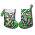 Canberra Raiders Rugby Christmas Stocking Holiday Mascot Graphic Art Festive Lights Bow