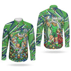 Personalized Canberra Raiders Rugby Christmas Couples Matching Long Sleeve Bodycon Dress and Long Sleeve Button Shirt Holiday Mascot Graphic Art Festive Lights Bow