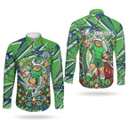 Personalized Canberra Raiders Rugby Christmas Couples Matching Summer Maxi Dress and Long Sleeve Button Shirt Holiday Mascot Graphic Art Festive Lights Bow