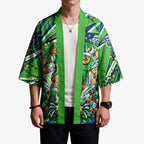Personalized Canberra Raiders Rugby Christmas Kimono Holiday Mascot Graphic Art Festive Lights Bow