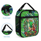 Personalized Canberra Raiders Rugby Christmas Lunch Bag Holiday Mascot Graphic Art Festive Lights Bow