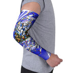 Personalized Canterbury Bankstown Bulldogs Rugby Christmas Arm Sleeves Holiday Mascot Graphic Art Festive Lights Bow