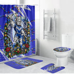 Personalized Canterbury Bankstown Bulldogs Rugby Christmas Bathroom Set Holiday Mascot Graphic Art Festive Lights Bow