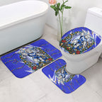 Personalized Canterbury Bankstown Bulldogs Rugby Christmas Bathroom Set Holiday Mascot Graphic Art Festive Lights Bow