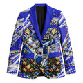 Personalized Canterbury Bankstown Bulldogs Rugby Christmas Blazer Holiday Mascot Graphic Art Festive Lights Bow