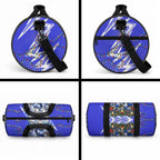 Personalized Canterbury Bankstown Bulldogs Rugby Christmas Duffle Bag Holiday Mascot Graphic Art Festive Lights Bow