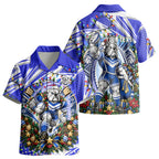 Personalized Canterbury Bankstown Bulldogs Rugby Christmas Kid Hawaiian Shirt Holiday Mascot Graphic Art Festive Lights Bow