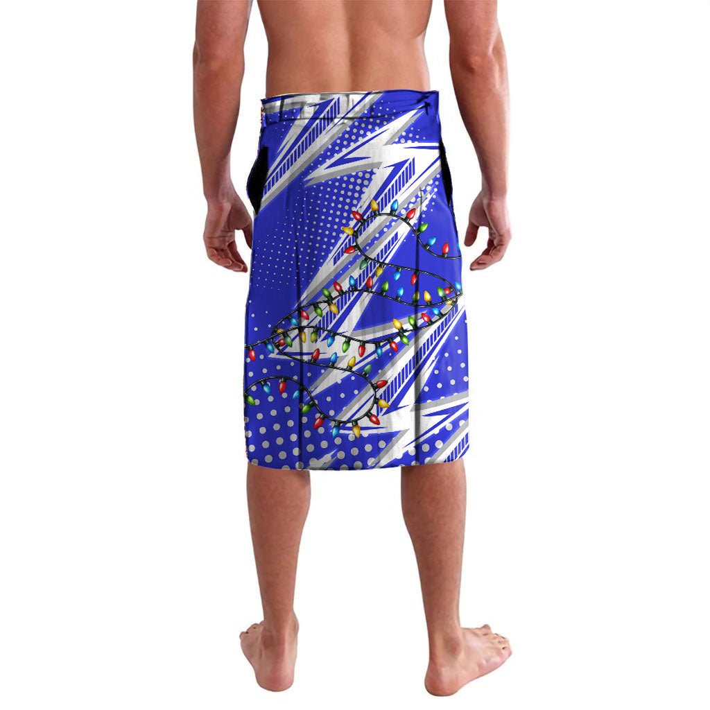 Personalized Canterbury Bankstown Bulldogs Rugby Christmas Lavalava Holiday Mascot Graphic Art Festive Lights Bow