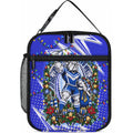 Personalized Canterbury Bankstown Bulldogs Rugby Christmas Lunch Bag Holiday Mascot Graphic Art Festive Lights Bow