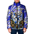 Personalized Canterbury Bankstown Bulldogs Rugby Christmas Padded Jacket Holiday Mascot Graphic Art Festive Lights Bow