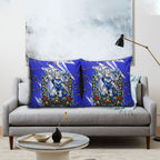 Personalized Canterbury Bankstown Bulldogs Rugby Christmas Pillow Cover Holiday Mascot Graphic Art Festive Lights Bow