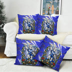 Personalized Canterbury Bankstown Bulldogs Rugby Christmas Pillow Cover Holiday Mascot Graphic Art Festive Lights Bow
