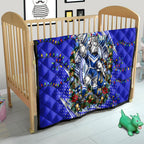 Personalized Canterbury Bankstown Bulldogs Rugby Christmas Quilt Holiday Mascot Graphic Art Festive Lights Bow