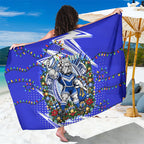 Personalized Canterbury Bankstown Bulldogs Rugby Christmas Sarong Holiday Mascot Graphic Art Festive Lights Bow