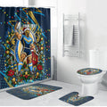 Personalized Gold Coast Titans Rugby Christmas Bathroom Set Holiday Mascot Graphic Art Festive Lights Bow