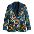 Personalized Gold Coast Titans Rugby Christmas Blazer Holiday Mascot Graphic Art Festive Lights Bow