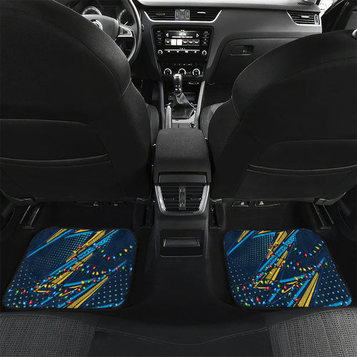 Personalized Gold Coast Titans Rugby Christmas Car Mats Holiday Mascot Graphic Art Festive Lights Bow