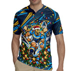 Personalized Gold Coast Titans Rugby Christmas Rugby Jersey Holiday Mascot Graphic Art Festive Lights Bow