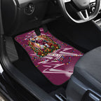 Personalized Manly Warringah Sea Eagles Rugby Christmas Car Mats Holiday Mascot Graphic Art Festive Lights Bow