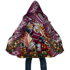 Personalized Manly Warringah Sea Eagles Rugby Christmas Cloak Holiday Mascot Graphic Art Festive Lights Bow