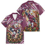 Personalized Manly Warringah Sea Eagles Rugby Christmas Family Matching Long Sleeve Bodycon Dress and Hawaiian Shirt Holiday Mascot Graphic Art Festive Lights Bow