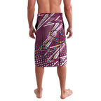 Personalized Manly Warringah Sea Eagles Rugby Christmas Lavalava Holiday Mascot Graphic Art Festive Lights Bow