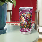 Personalized Manly Warringah Sea Eagles Rugby Christmas Tumbler Cup Holiday Mascot Graphic Art Festive Lights Bow