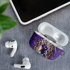 Personalized Melbourne Storm Rugby Christmas AirPods Case Holiday Mascot Graphic Art Festive Lights Bow